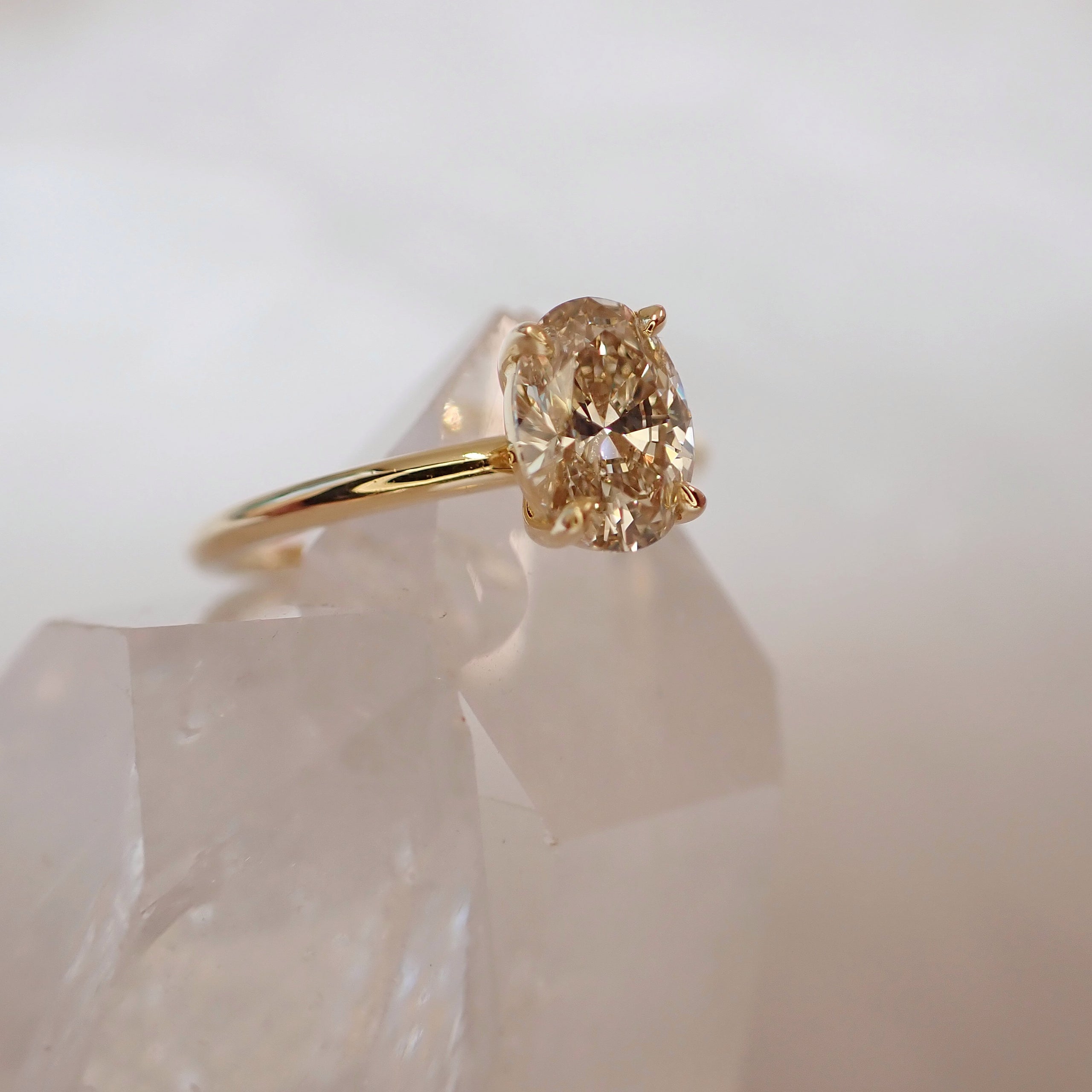 Oval Champagne Jasmine Fraser Jewellery
