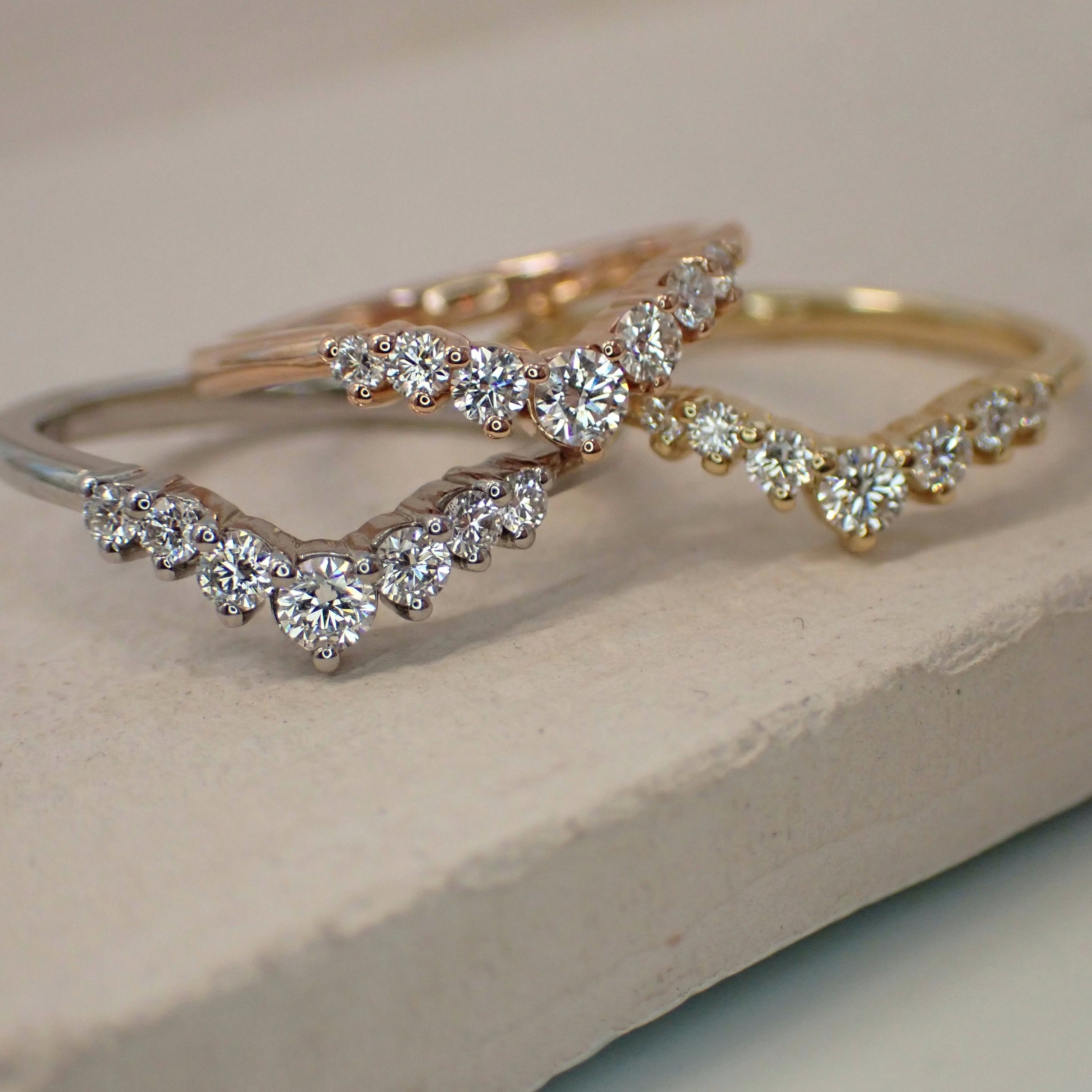 diamond set wishbone ring melbourne Jasmine Fraser Jewellery